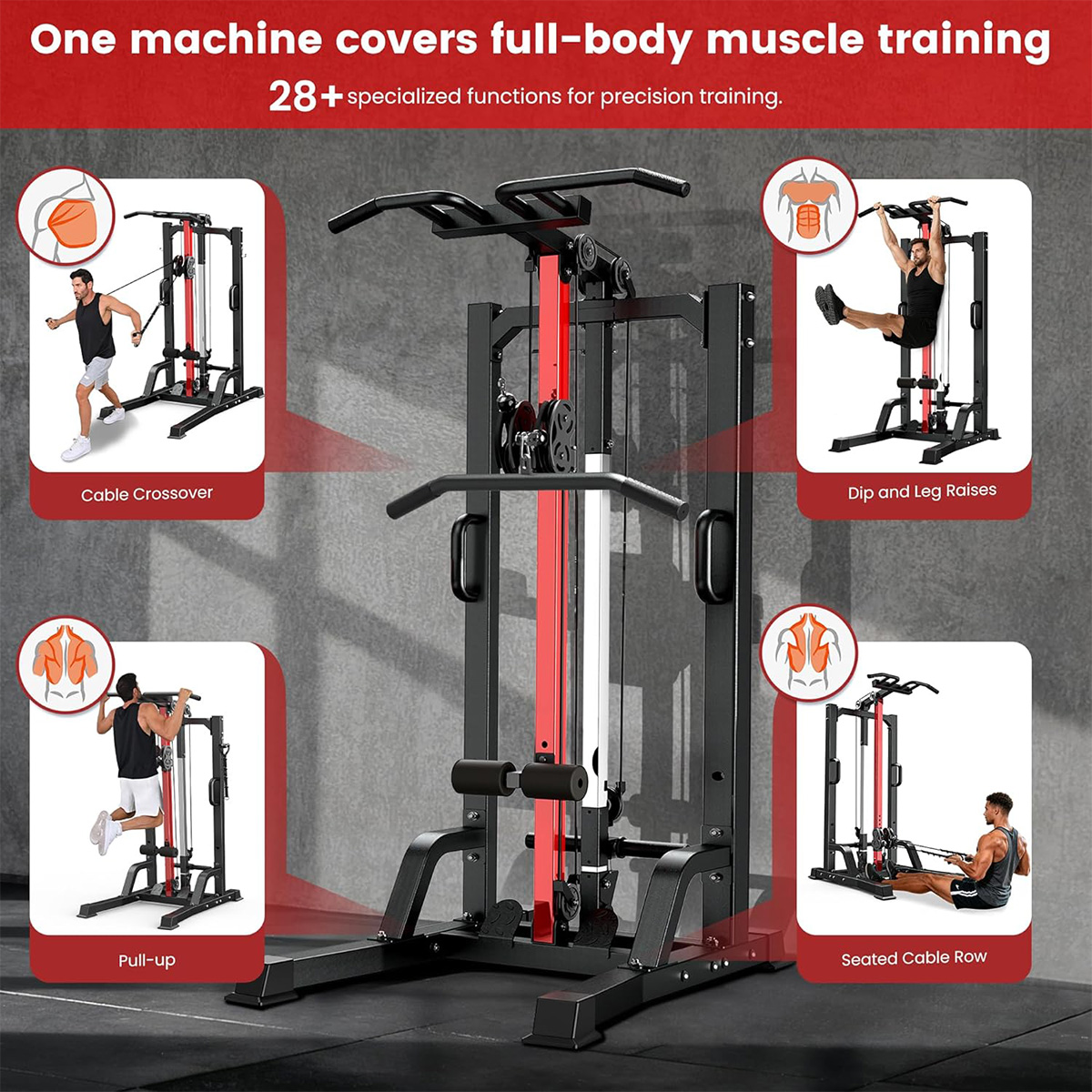 Pooboo Home Gym Machine - High - đánh giá và giá All In One Gym Home Equipment