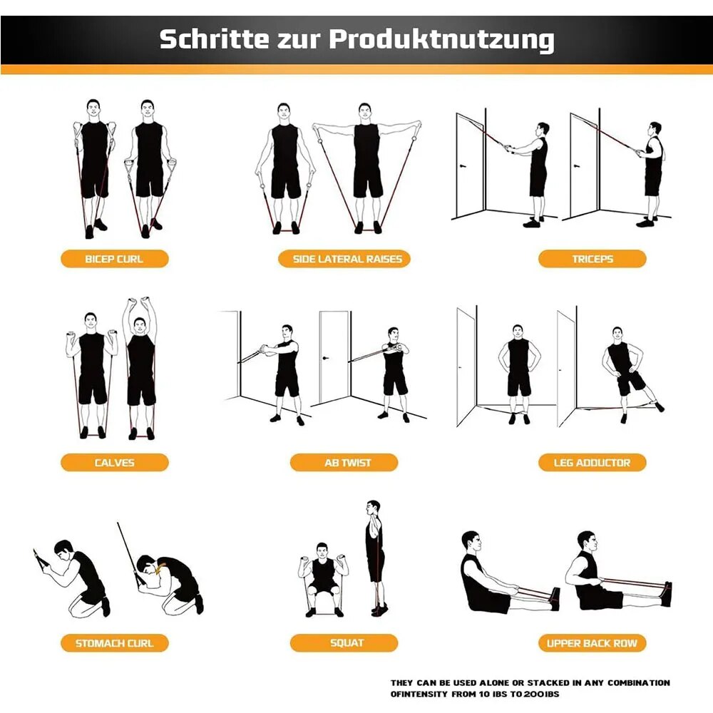 Resistance Bands Set Tension P - đánh giá và giá Home Gym Equipment Set