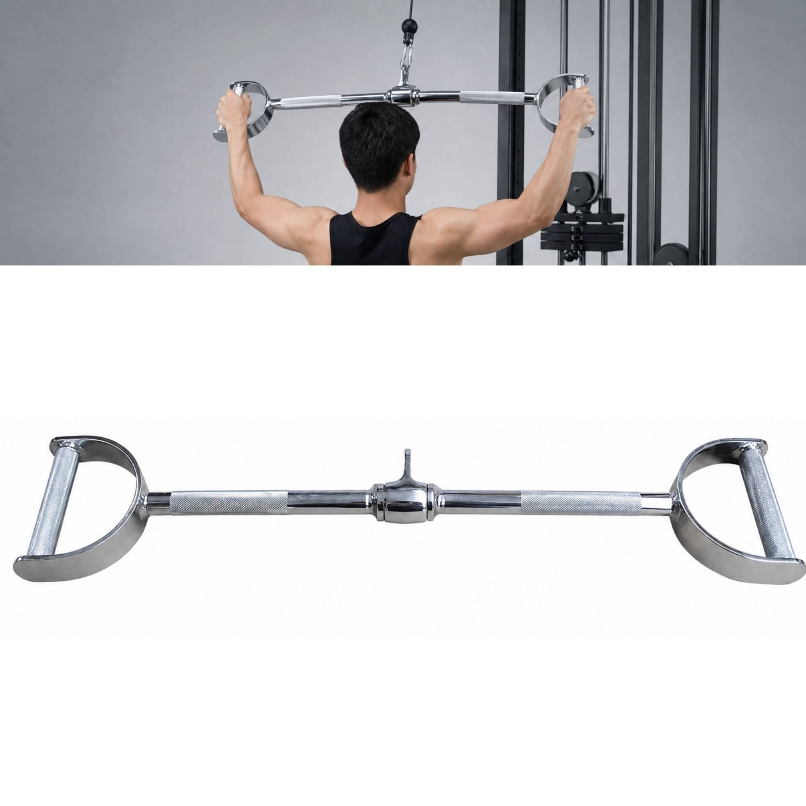 D-Shaped Wide-Grip Cable Handl - đánh giá và giá Lat Pulldown Cable