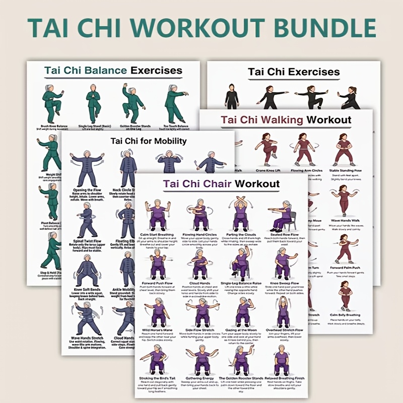 A4 Size 5pcs Tai Chi Workout S - đánh giá và giá Home Gym Routine